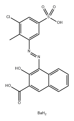 barium 4-[(3-chloro-2-methyl-5-sulphonatophenyl)azo]-3-hydroxy-2-naphthoate  Struktur