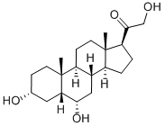 5-BETA-PREGNAN-3-ALPHA, 6-ALPHA, 21-TRIOL-20-ONE Struktur