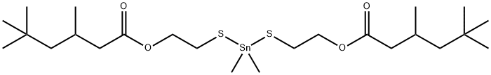 (dimethylstannylene)bis(thioethylene) bis(3,5,5-trimethylhexanoate)  Struktur