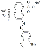 disodium 3-[(4-amino-3-methoxyphenyl)azo]naphthalene-1,5-disulphonate Struktur