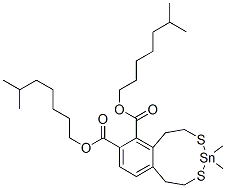 diisooctyl (dimethylstannylene)bis(thioethylene)phthalate Struktur