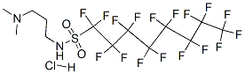 N-[3-(dimethylamino)propyl]heptadecafluorooctanesulphonamide monohydrochloride  Struktur