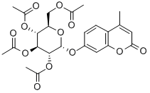 4-Methylumbelliferyl2,3,4,6-tetra-O-acetyl-a-D-glucopyranoside Struktur