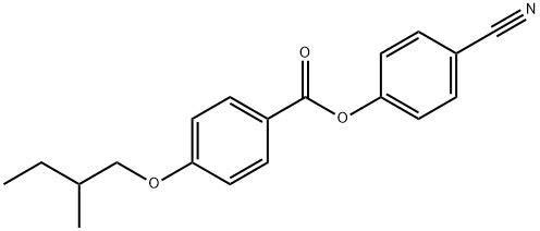 p-(2-Methylbutoxy)benzoic acid p-cyanophenyl ester Struktur