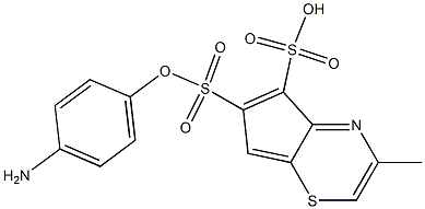 2-(4-Aminophenyl)-6-methyl-4,7-benzothiazoledisulfonic acid Struktur