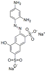 disodium 3-[(2,4-diaminophenyl)azo]-5-hydroxynaphthalene-2,7-disulphonate Struktur