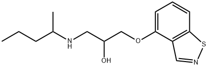 1-(1,2-Benzisothiazol-4-yloxy)-3-[(1-methylbutyl)amino]-2-propanol Struktur