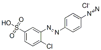 4-[(2-chloro-5-sulphophenyl)azo]benzenediazonium chloride Struktur