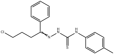 N1-(4-METHYLPHENYL)-2-(4-CHLORO-1-PHENYLBUTYLIDENE)HYDRAZINE-1-CARBOTHIOAMIDE Struktur