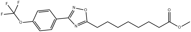 METHYL 8-[3-[4-(TRIFLUOROMETHOXY)PHENYL]-1,2,4-OXADIAZOL-5-YL]OCTANOATE Struktur