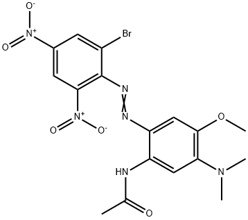 N-[2-[(2-bromo-4,6-dinitrophenyl)azo]-5-(dimethylamino)-4-methoxyphenyl]acetamide Struktur