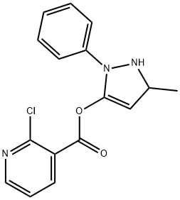 5-METHYL-2-PHENYL-2,5-DIHYDRO-1H-PYRAZOL-3-YL 2-CHLORONICOTINATE Struktur