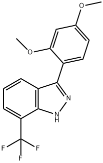 3-(2,4-dimethoxyphenyl)-7-(trifluoromethyl)-1H-indazole Struktur