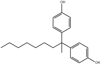 4,4'-(1-methyloctylidene)bisphenol Struktur