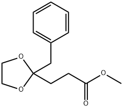 methyl 2-benzyl-1,3-dioxolane-2-propionate  Struktur