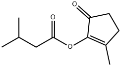 2-methyl-5-oxo-1-cyclopenten-1-yl isovalerate Struktur