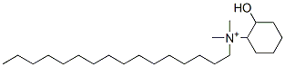 N-hexadecyl-2-hydroxy-N,N-dimethylcyclohexanaminium  Struktur