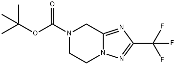 TERT-BUTYL 2-(TRIFLUOROMETHYL)-5,6-DIHYDRO-[1,2,4]TRIAZOLO[1,5-A]PYRAZINE-7(8H)-CARBOXYLATE Struktur