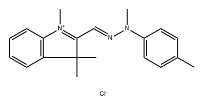 1,3,3-trimethyl-2-[[methyl(p-tolyl)hydrazono]methyl]-3H-indolium chloride Struktur