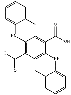 2,5-bis[(2-methylphenyl)amino]terephthalic acid Struktur