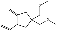 Cyclopentane, 3-ethenyl-1,1-bis(methoxymethyl)-4-methylene- (9CI) Struktur