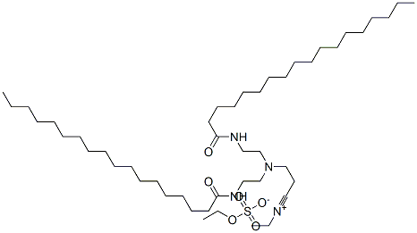 [3-[bis[2-[(1-oxooctadecyl)amino]ethyl]amino]propylidyne]ethylammonium ethyl sulphate Struktur