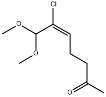 (E)-6-Chloro-7,7-dimethoxy-5-hepten-2-one Struktur