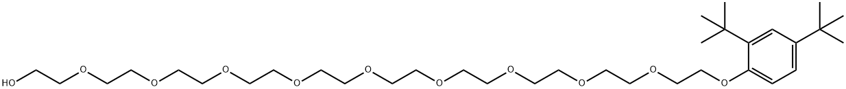 29-[2,4-Bis(1,1-dimethylethyl)phenoxy]-3,6,9,12,15,18,21,24,27-nonaoxanonacosan-1-ol Struktur