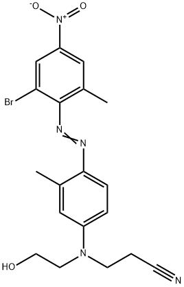 3-[[4-[(2-bromo-6-methyl-4-nitrophenyl)azo]-3-methylphenyl](2-hydroxyethyl)amino]propiononitrile  Struktur