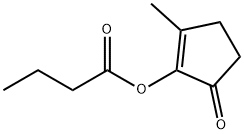 2-methyl-5-oxo-1-cyclopenten-1-yl butyrate  Struktur