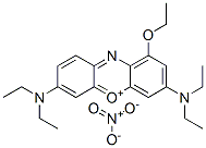 3,7-bis(diethylamino)-1-ethoxyphenoxazin-5-ium nitrate Struktur