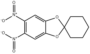 5,6-dinitrospiro[1,3-benzodioxole-2,1'-cyclohexane] Struktur