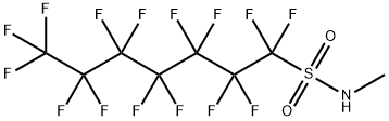 1,1,2,2,3,3,4,4,5,5,6,6,7,7,7-pentadecafluoro-N-methylheptane-1-sulphonamide Struktur