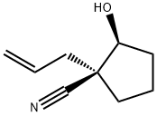 Cyclopentanecarbonitrile, 2-hydroxy-1-(2-propenyl)-, (1R,2S)- (9CI) Struktur