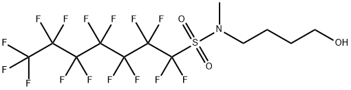 1,1,2,2,3,3,4,4,5,5,6,6,7,7,7-pentadecafluoro-N-(4-hydroxybutyl)-N-methylheptane-1-sulphonamide  Struktur