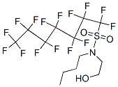 N-butyl-1,1,2,2,3,3,4,4,5,5,6,6,7,7,7-pentadecafluoro-N-(2-hydroxyethyl)heptane-1-sulphonamide Struktur