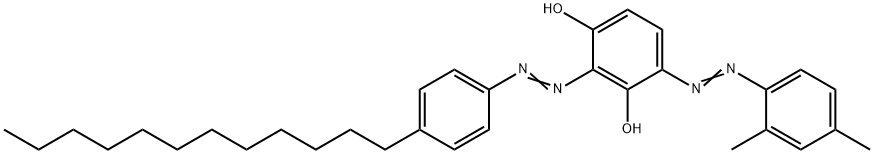 2-[(4-dodecylphenyl)azo]-4-(2,4-xylylazo)resorcinol Struktur