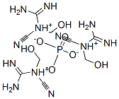 N-cyano-N-(hydroxymethyl)guanidinium phosphate Struktur