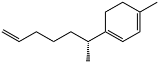 1-Methyl-4-[(R)-1-methyl-5-hexenyl]-1,3-cyclohexadiene Struktur