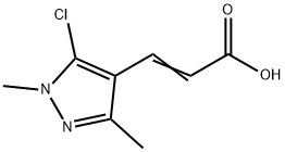 3-(5-chloro-1,3-dimethyl-1H-pyrazol-4-yl)acrylic acid Struktur