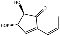 2-Cyclopenten-1-one, 4,5-dihydroxy-2-(1Z)-1-propenyl-, (4S,5R)- (9CI) Struktur