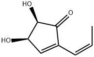 2-Cyclopenten-1-one, 4,5-dihydroxy-2-(1Z)-1-propenyl-, (4R,5R)- (9CI) Struktur