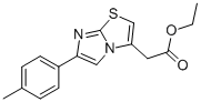 6-(4-Methylphenyl)imidazo[2,1-b]thiazole-3-acetic acid ethyl ester Struktur