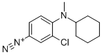 3-chloro-4-(cyclohexylmethylamino)benzenediazonium hexafluorophosphate Struktur