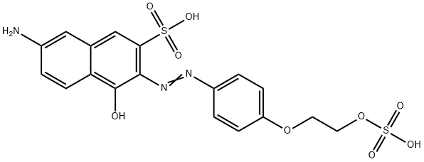 7-amino-4-hydroxy-3-[[4-[2-(sulphooxy)ethoxy]phenyl]azo]naphthalene-2-sulphonic acid  Struktur