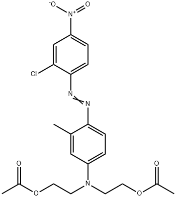 2,2'-[[4-[(2-chloro-4-nitrophenyl)azo]-3-methylphenyl]imino]bisethyl diacetate Struktur