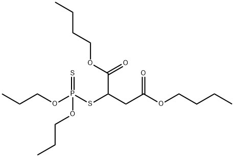 dibutyl [(dipropoxyphosphinothioyl)thio]succinate Struktur