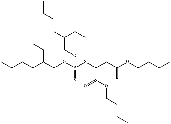 dibutyl [[bis[(2-ethylhexyl)oxy]phosphinothioyl]thio]succinate Struktur