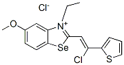 2-[2-chloro-2-(2-thienyl)vinyl]-3-ethyl-5-methoxybenzoselenazolium chloride  Struktur