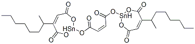 (Z)-2,2'-[(1,4-dioxobut-2-ene-1,4-diyl)bis(oxy)]bis[2-octyl-1,3,2-dioxastannepin-4,7-dione] Struktur